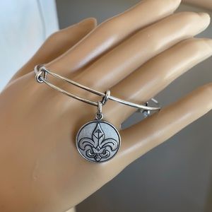 5/$50 Alex and Ani Fleur de Lis Silver Charm Bracelet